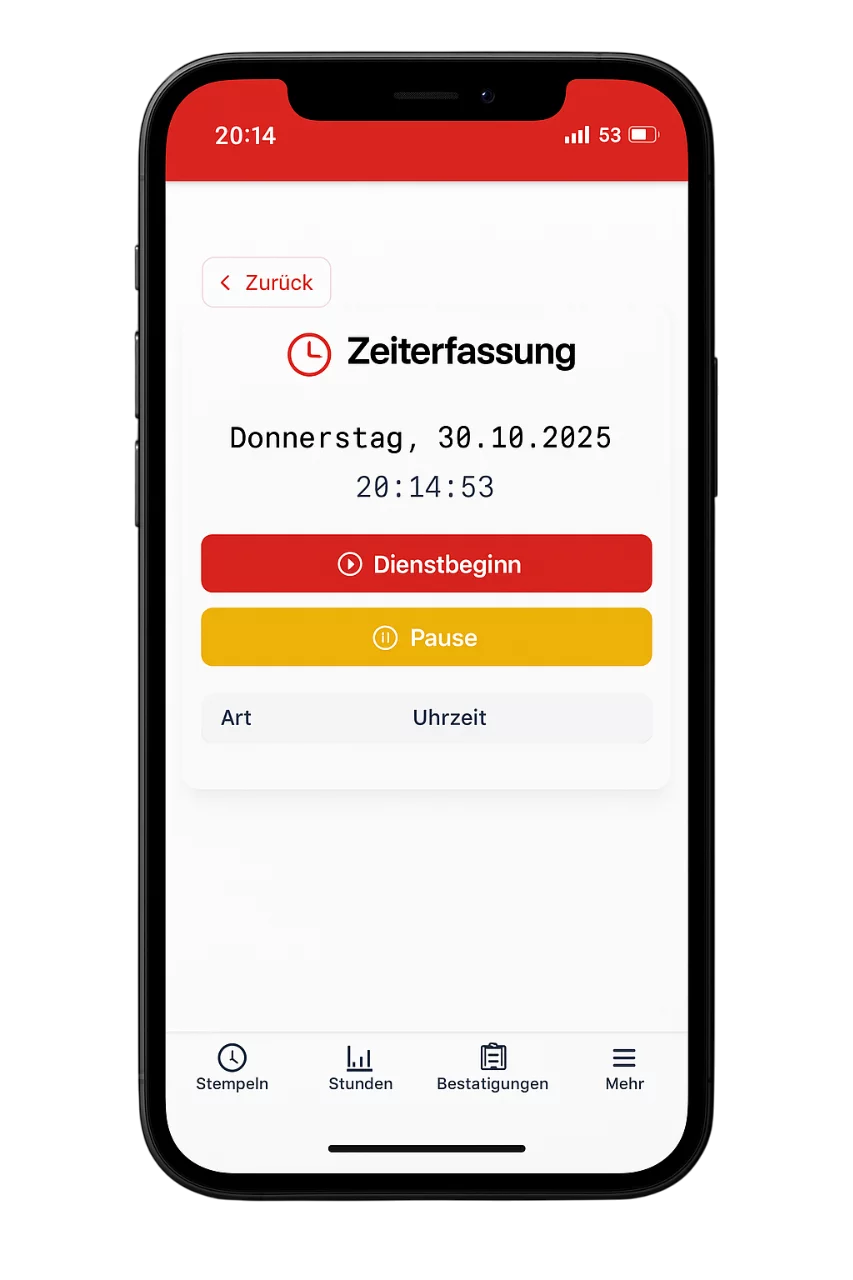 TimeLog App – Smarte Zeiterfassung
